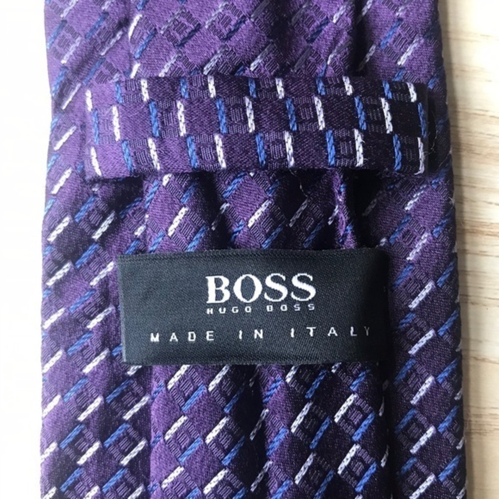 Hugo Boss Purple Slim Silk Tie